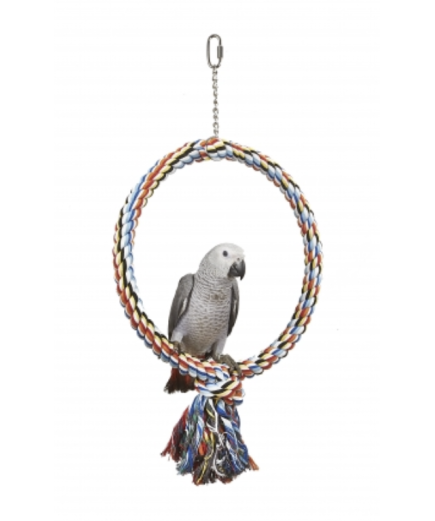 Adventure Bound Coloured Rope Ring Parrot Swing Toy
